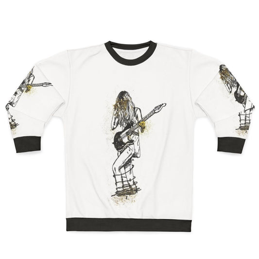 Ellie women's indie rock sweatshirt with guitar and wolf alice design