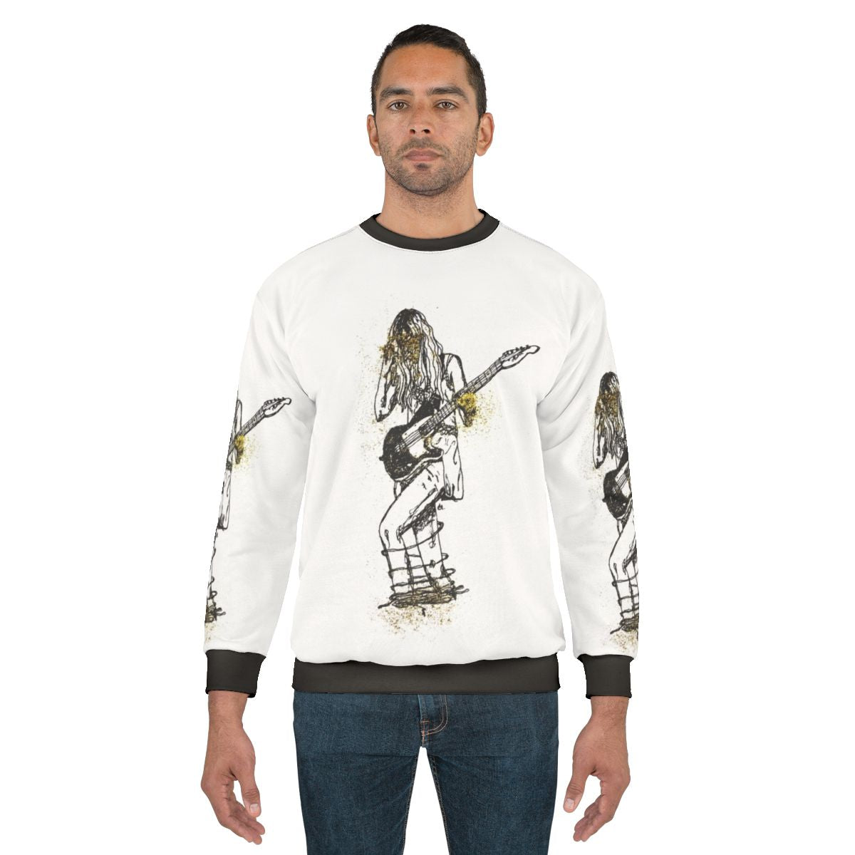 Ellie women's indie rock sweatshirt with guitar and wolf alice design