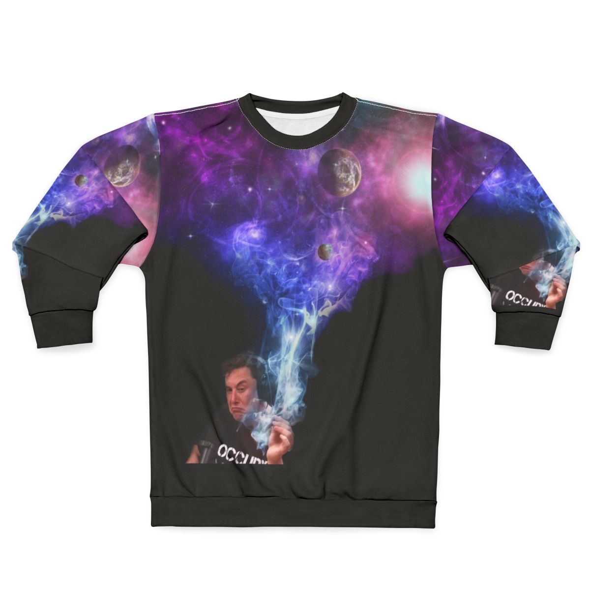 Elon Musk Smoking Weed in Space Sweatshirt