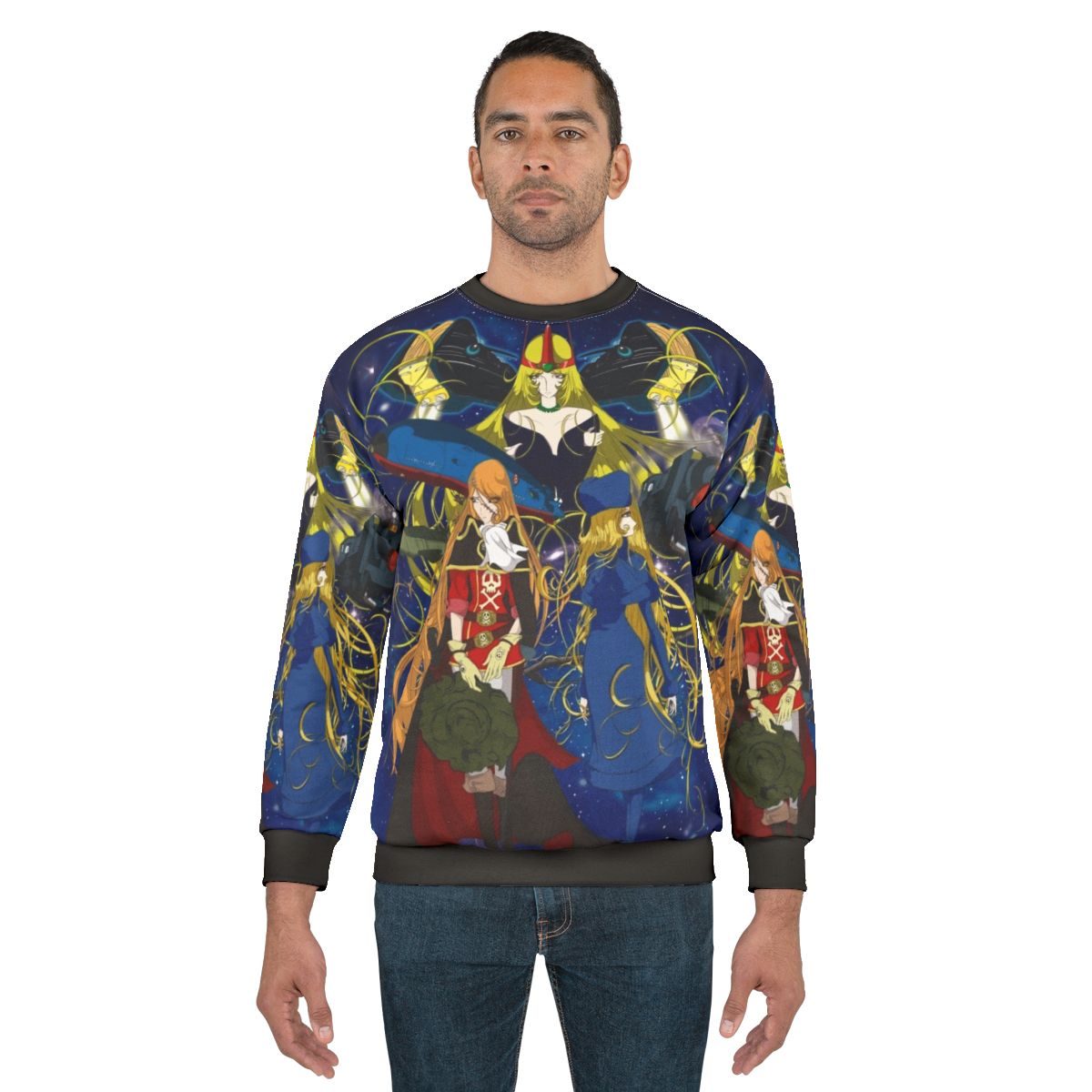 Captain Harlock and Emeraldas Sci-Fi Anime Sweatshirt