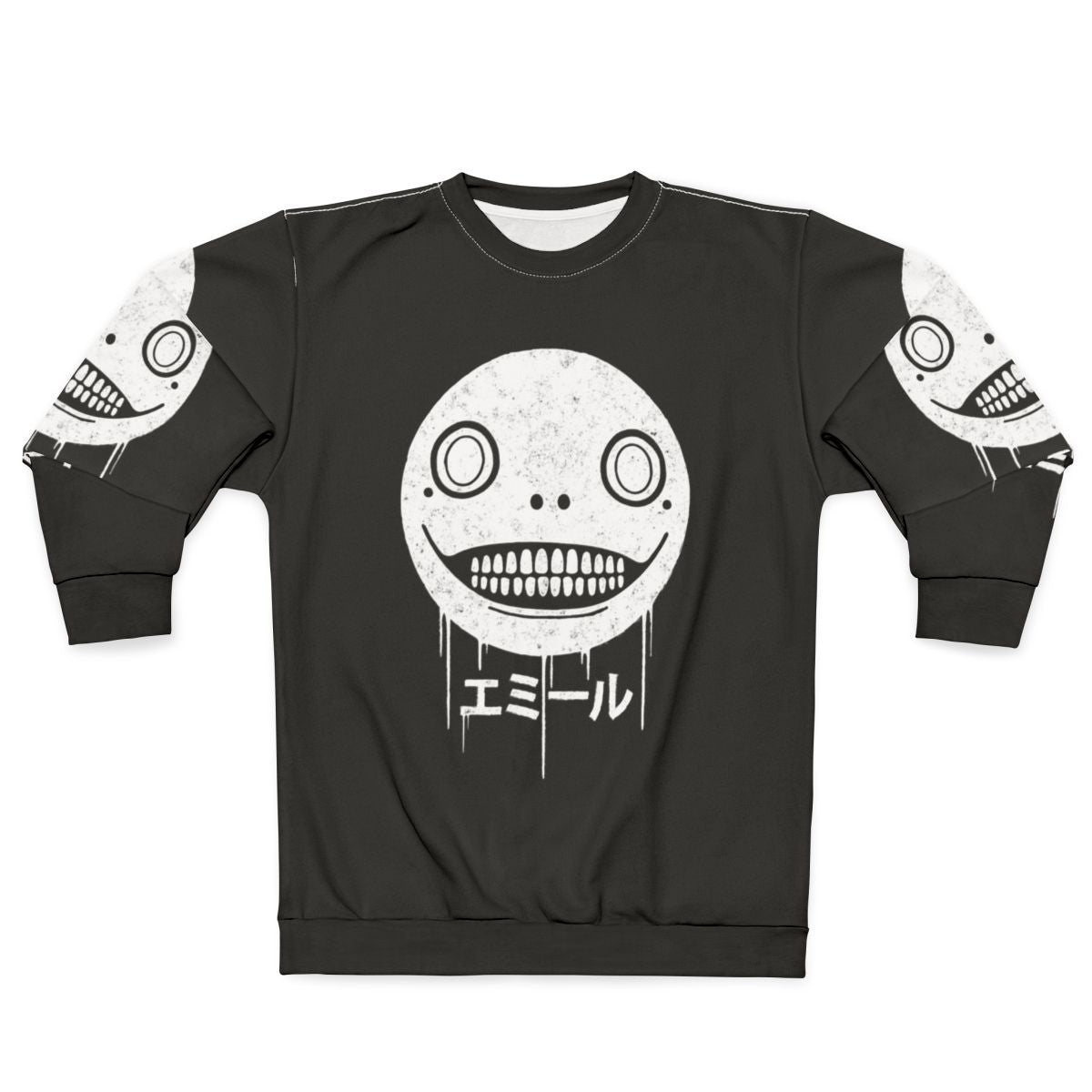 Emil Sweatshirt with Cursed Face Design from Nier Automata