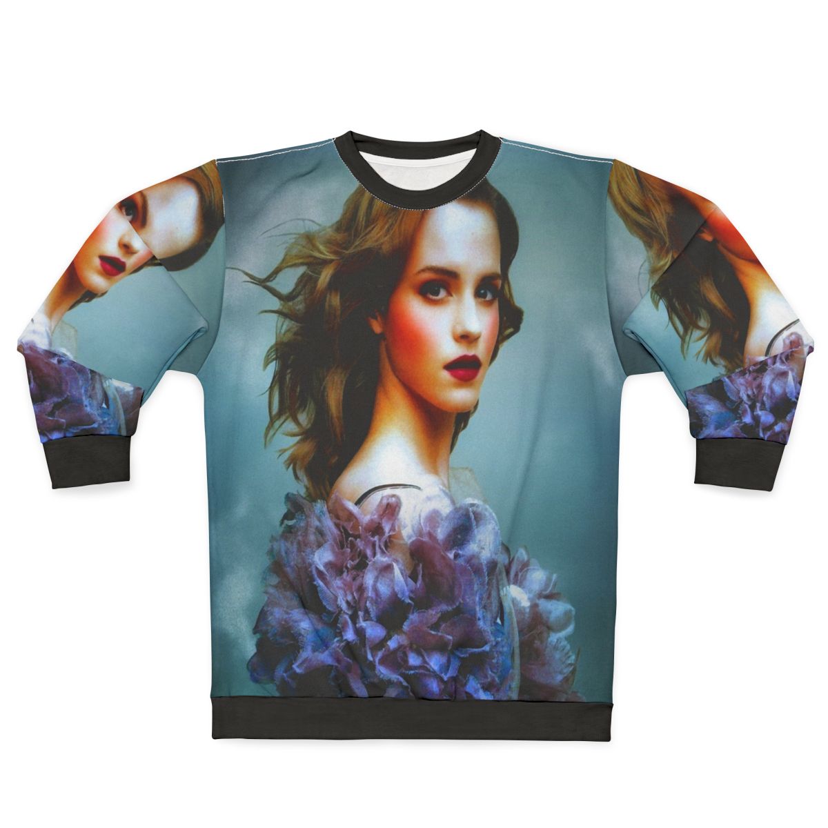 Emma Watson wearing a "The Perks of Being a Wallflower" themed sweatshirt
