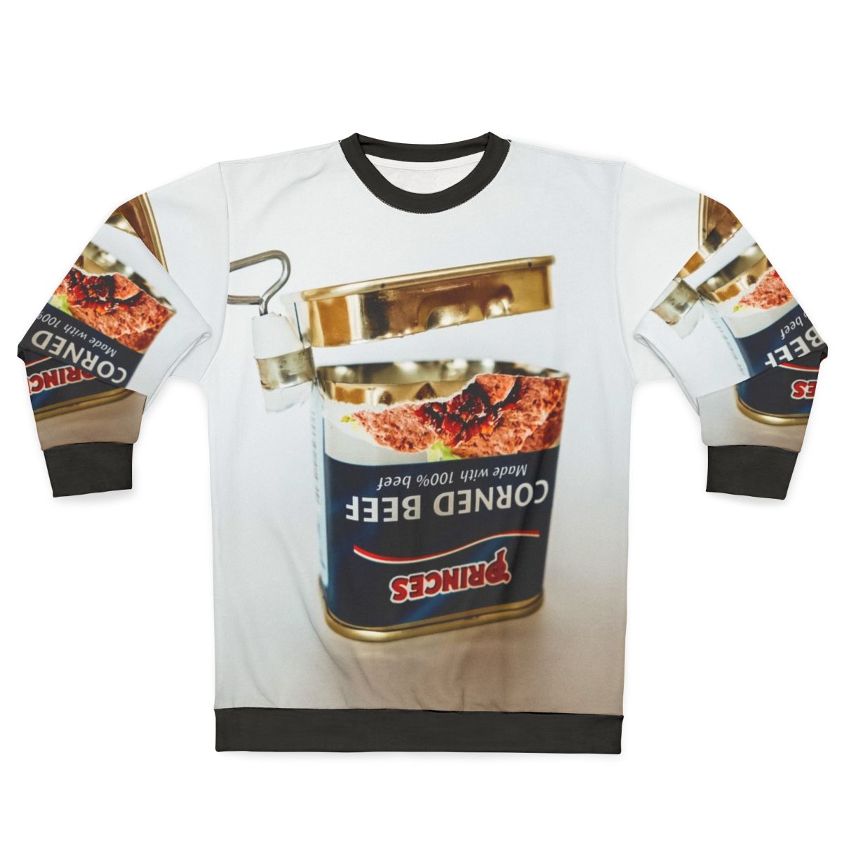 Empty tin of corned beef graphic sweatshirt