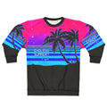 Vaporwave Sweatshirt with 80s 90s Miami Aesthetic