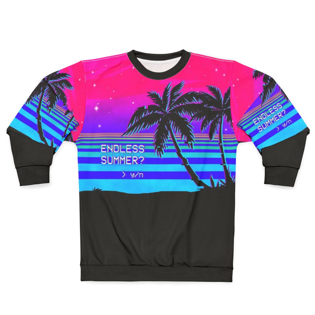 Vaporwave Sweatshirt with 80s 90s Miami Aesthetic