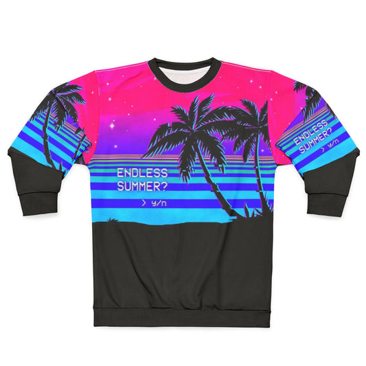Vaporwave Sweatshirt with 80s 90s Miami Aesthetic