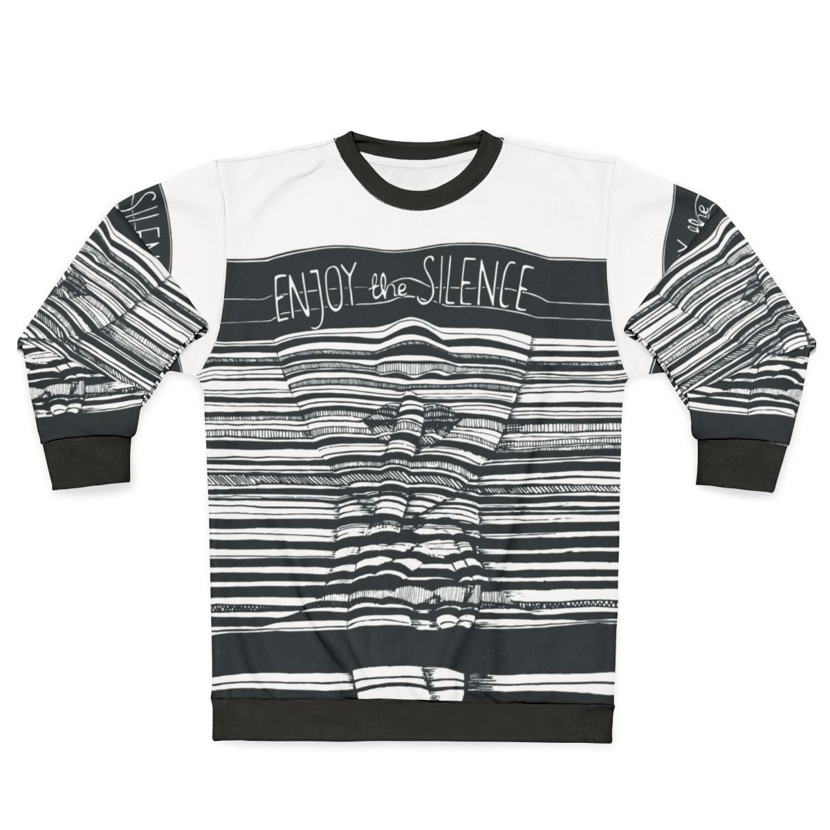 Enjoy The Silence Womens Sweatshirt with Depeche Mode Inspired Graphic Design