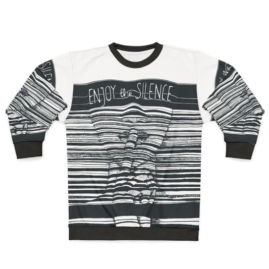 Enjoy The Silence Womens Sweatshirt with Depeche Mode Inspired Graphic Design