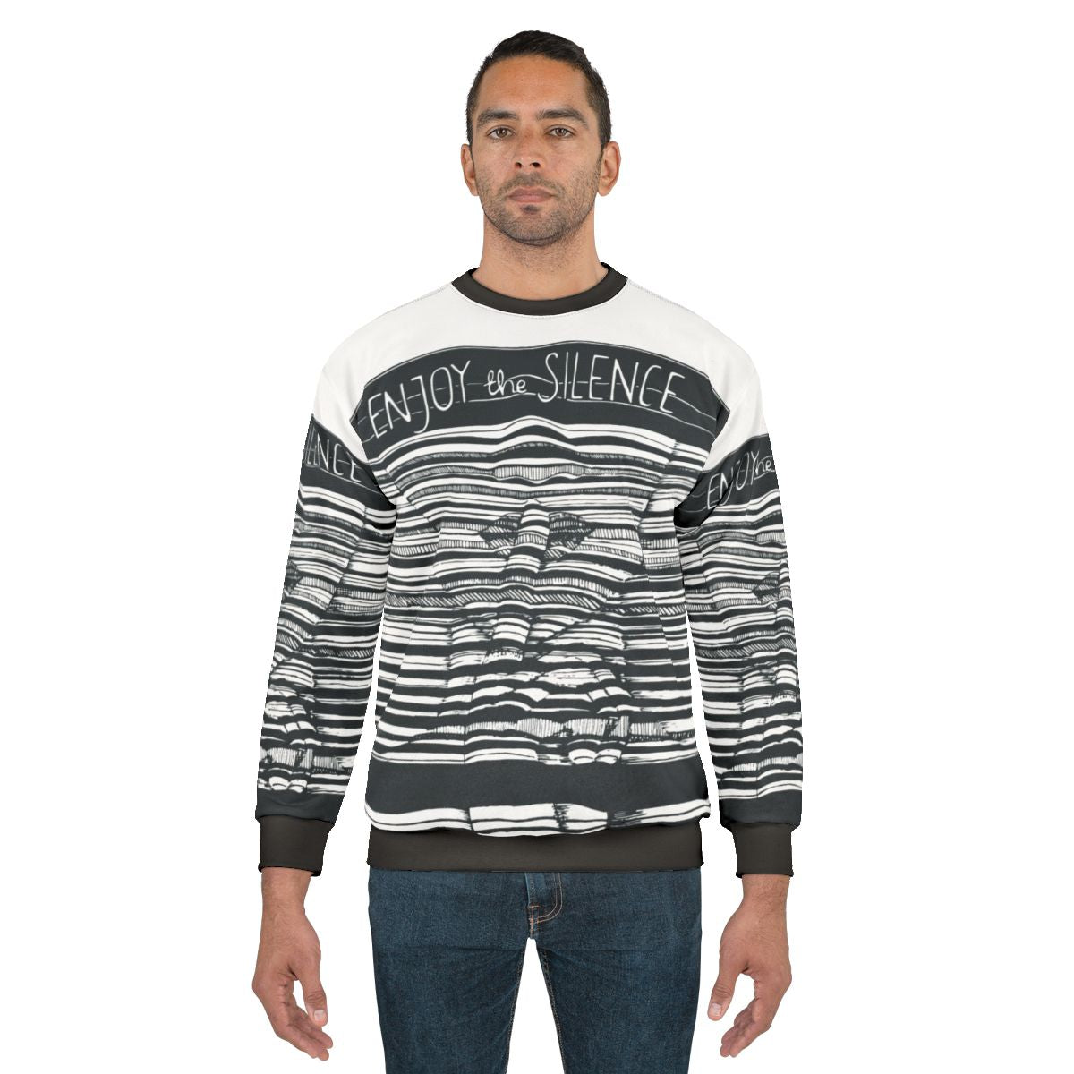 Enjoy The Silence Womens Sweatshirt with Depeche Mode Inspired Graphic Design