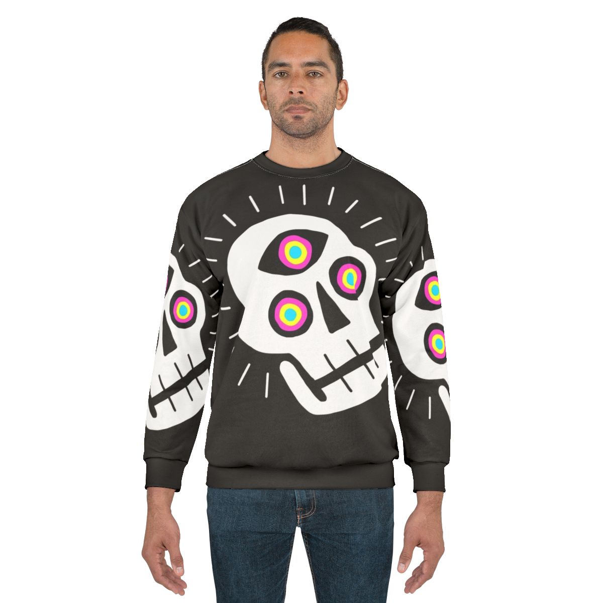 Enlightened Skull Sweatshirt with Spiritual Design