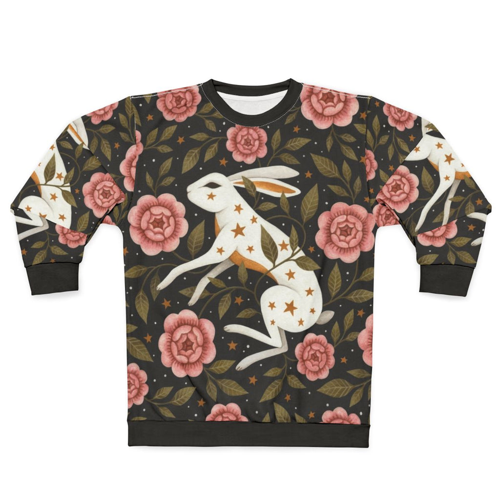 Entangled sweatshirt with rabbit and floral design