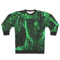 Matrix Sweatshirt featuring digital rain and classic sci-fi design