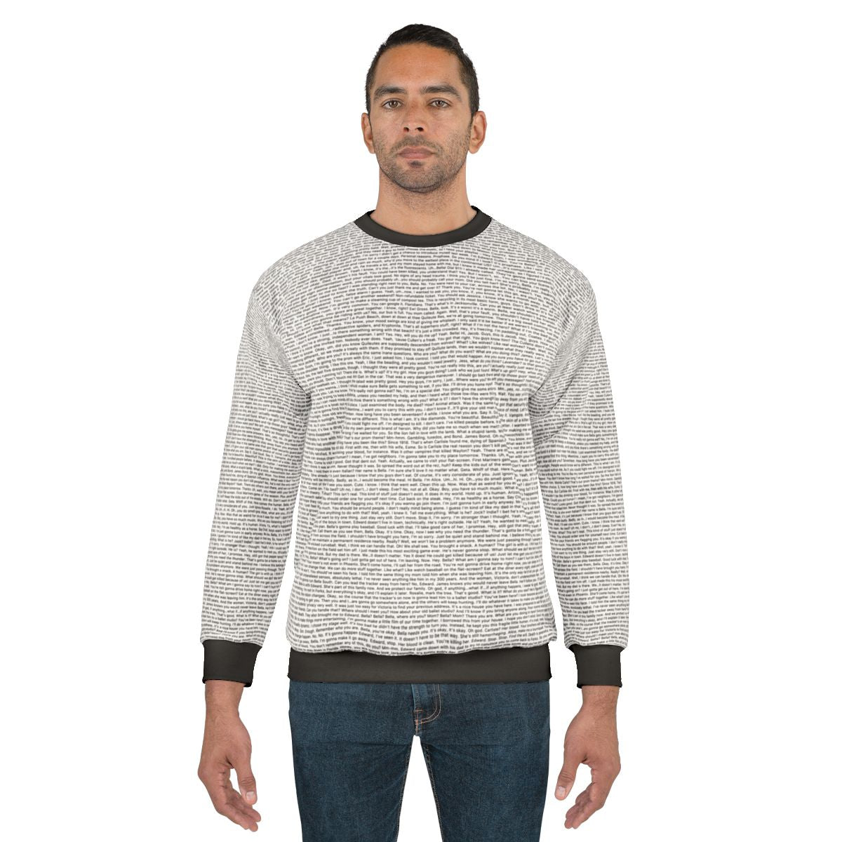 Entire Twilight Movie Script Printed Sweatshirt