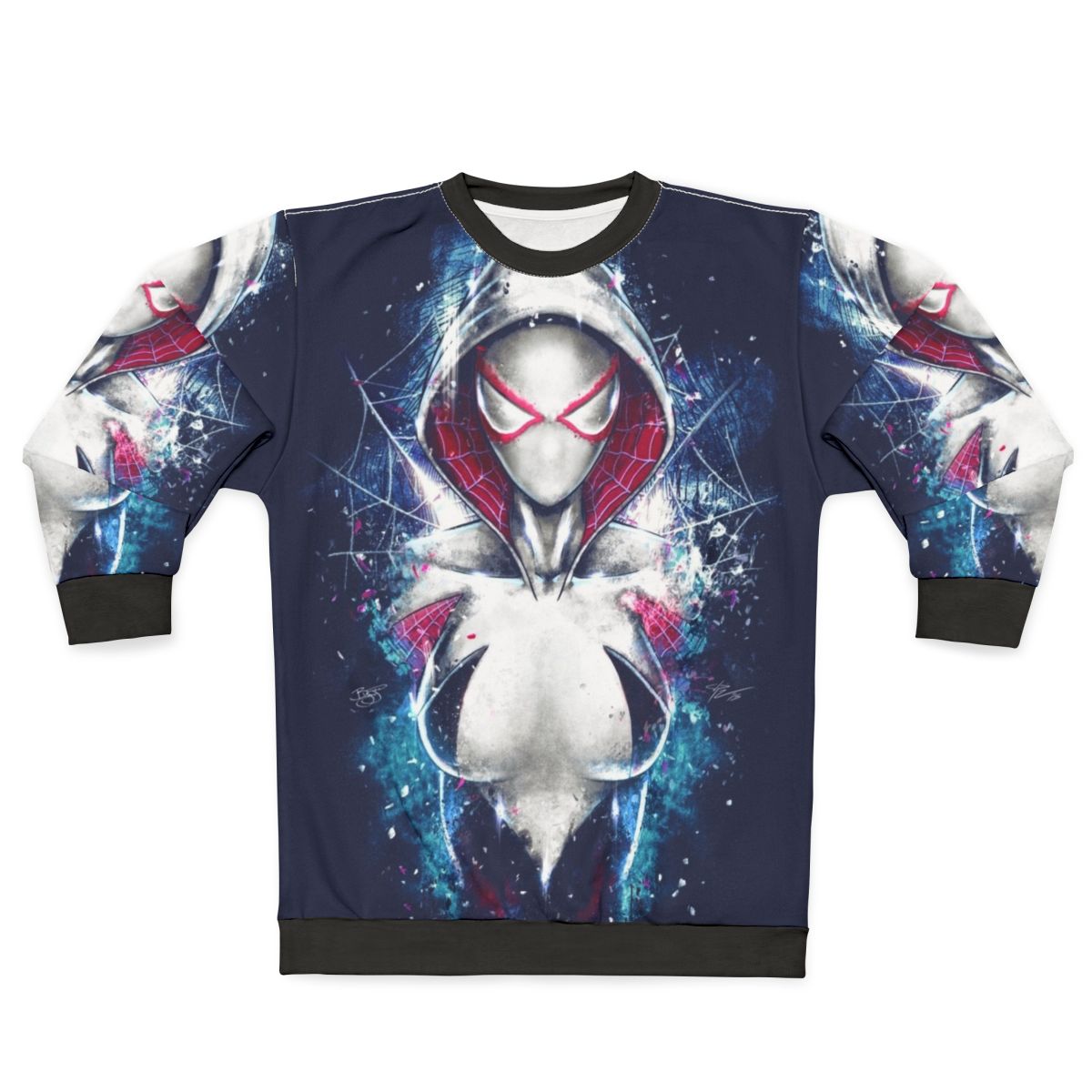 Spider Gwen Sweatshirt featuring a graphic design of the popular Marvel character