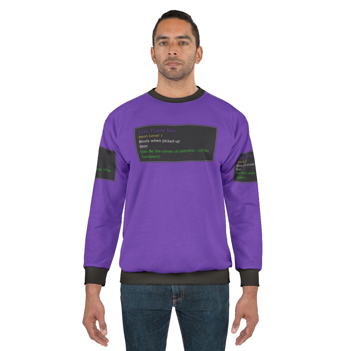 Epic purple World of Warcraft themed sweatshirt
