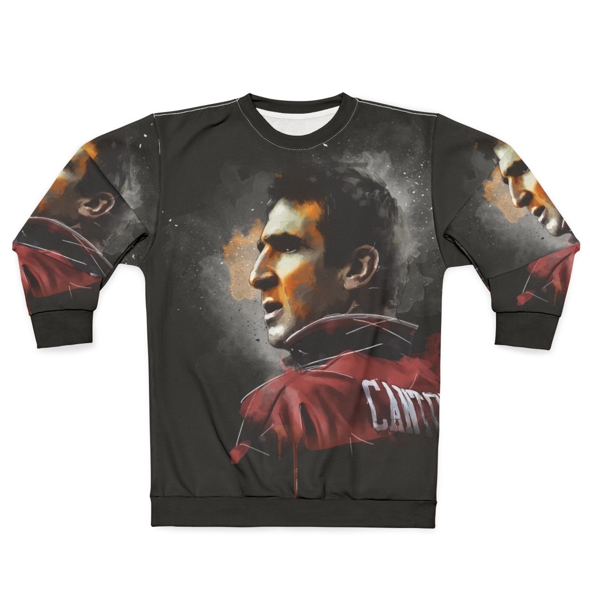 Eric Cantona Painting Sweatshirt for Manchester United Fans