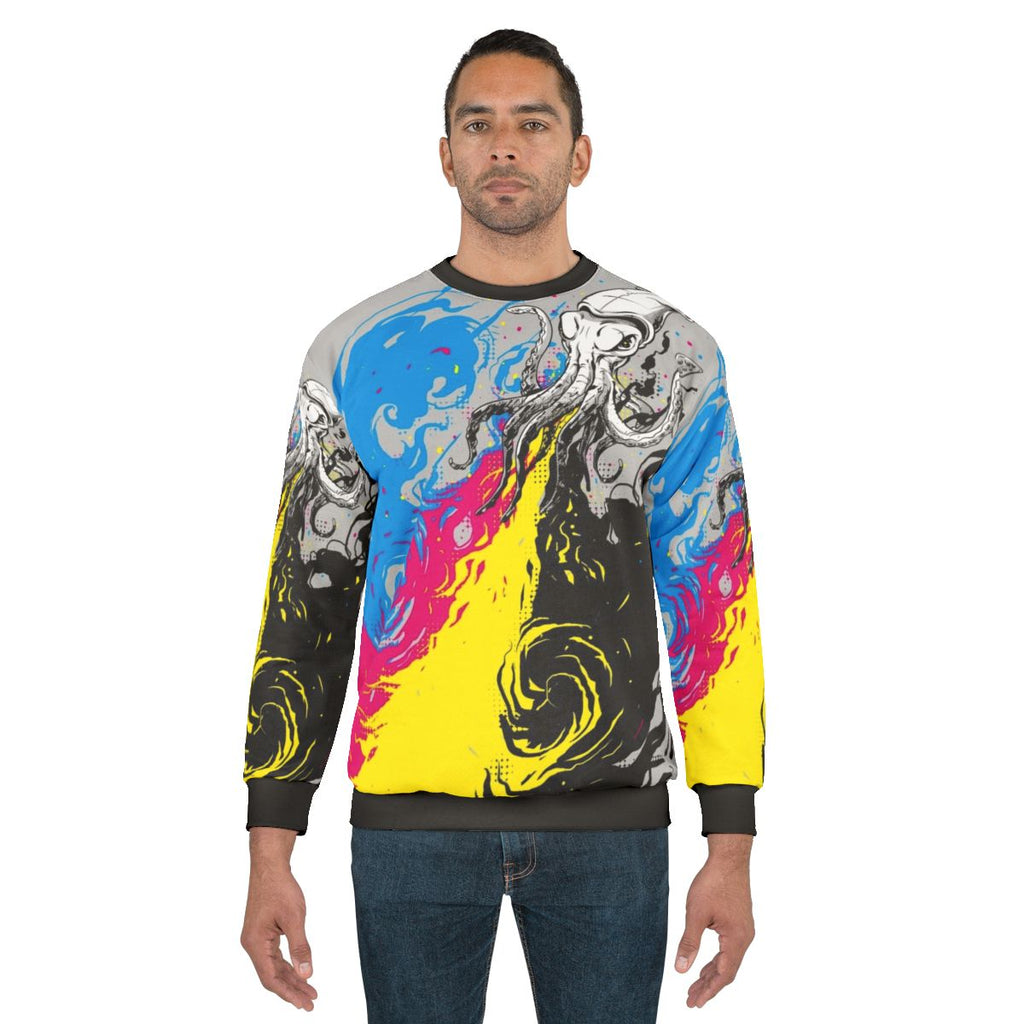 Escape Sweatshirt - Colorful digital fantasy apparel