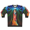 Psychedelic sweatshirt with nature and occult imagery