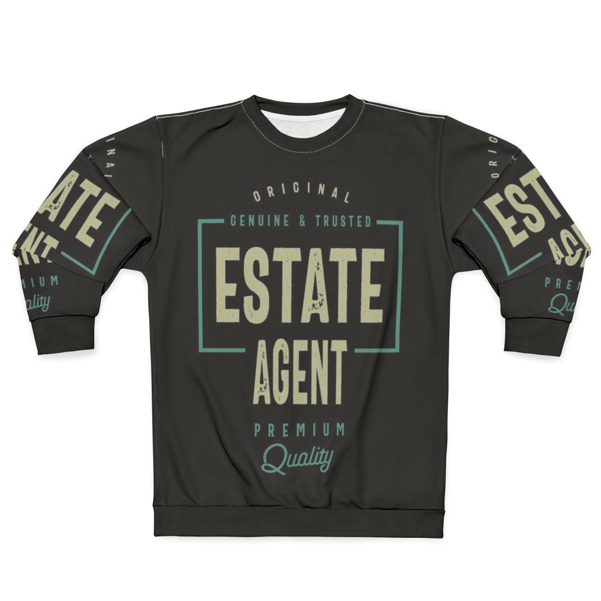Estate Agent Sweatshirt with Typographic Design