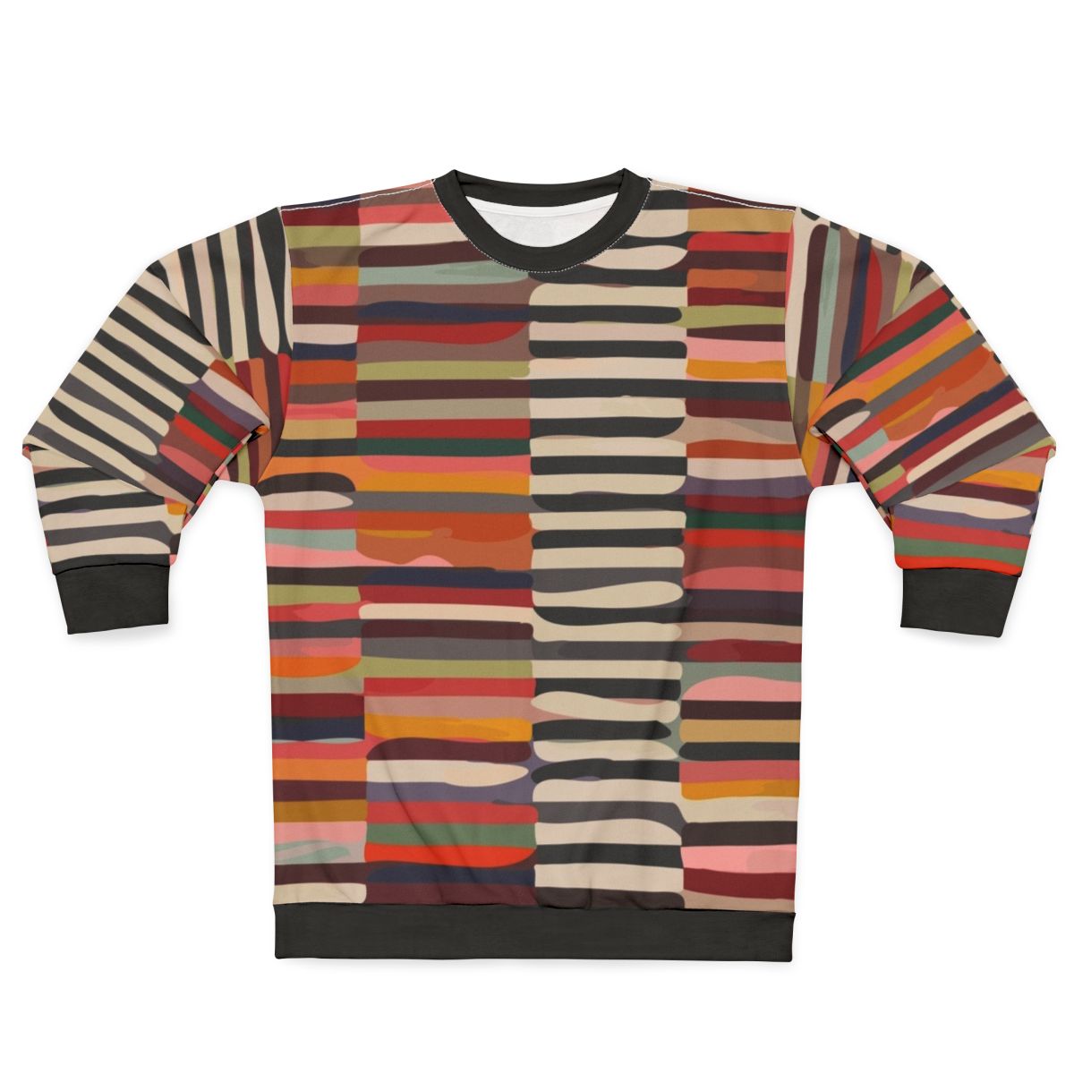 Scandinavian pattern ethnic sweatshirt with modern minimalist design