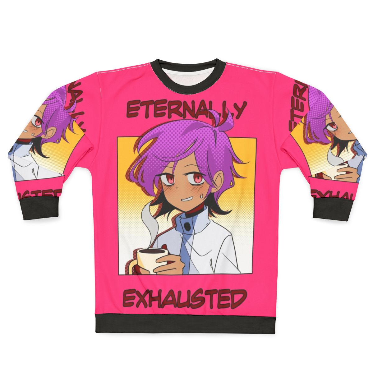 Eternally Exhausted Anime Sweatshirt