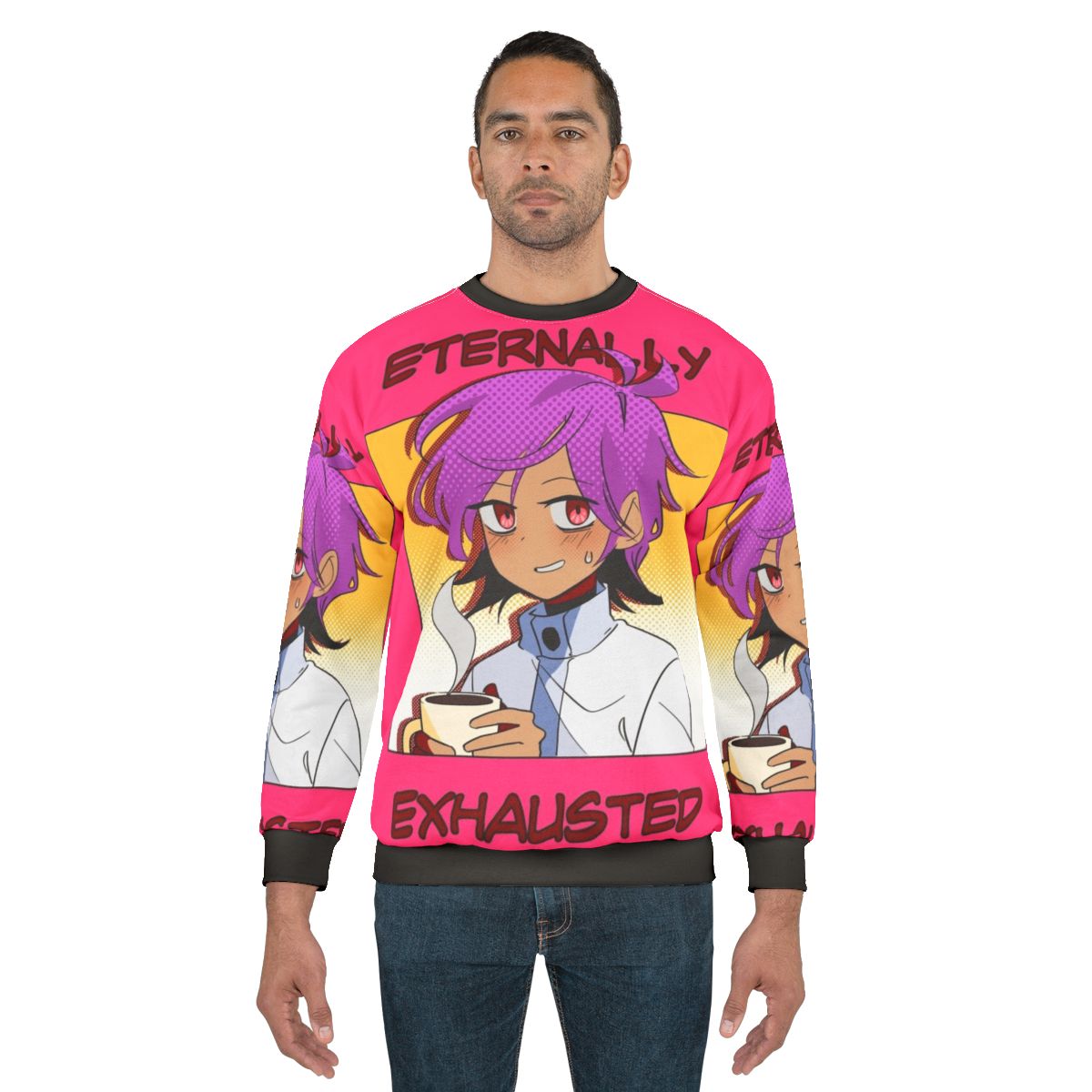 Eternally Exhausted Anime Sweatshirt