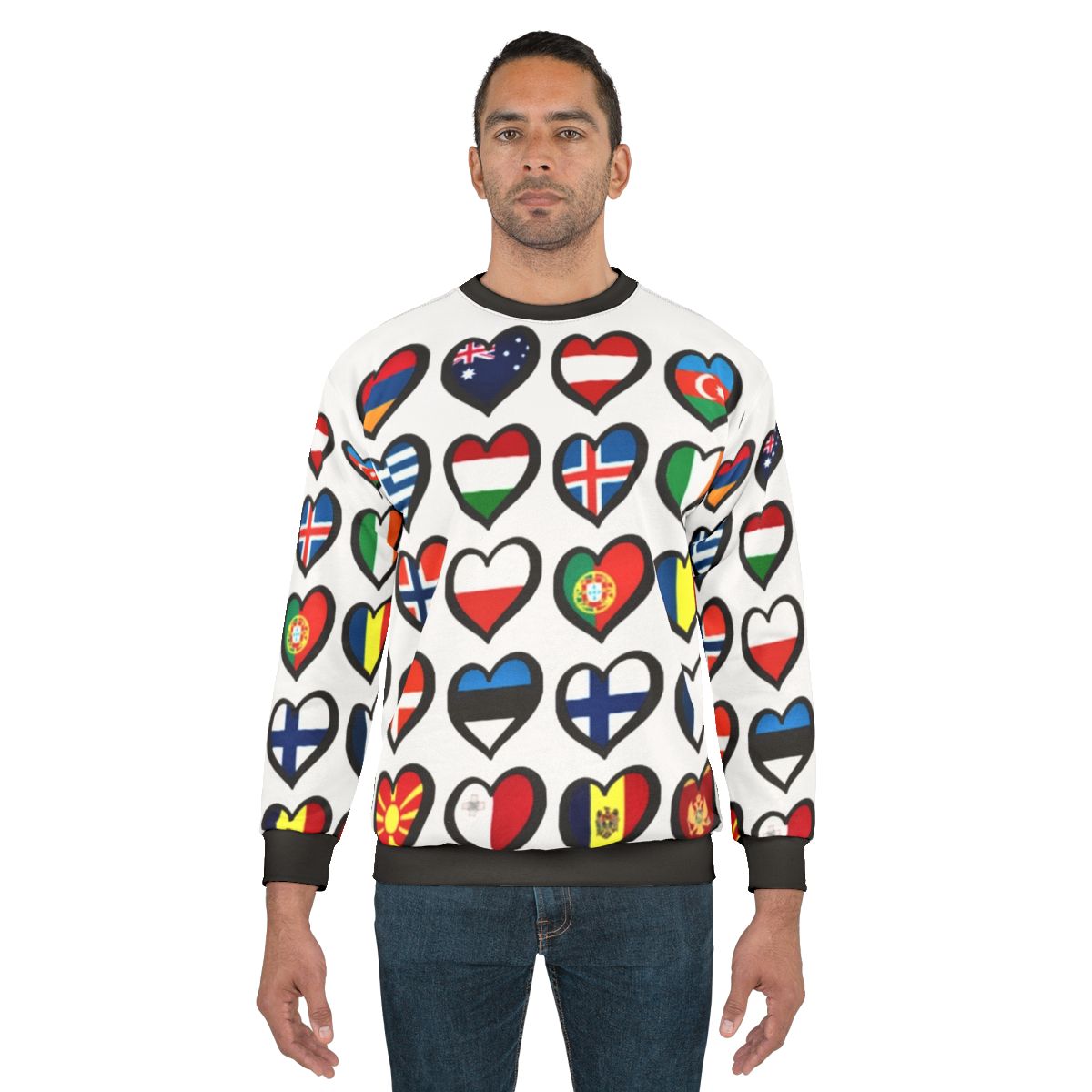 Eurovision Song Contest Flags and Hearts ESC Sweatshirt