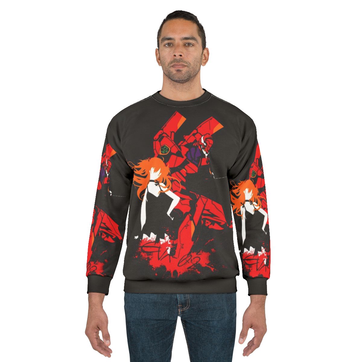 Evangelion Unit 02 anime sweatshirt featuring Asuka Langley