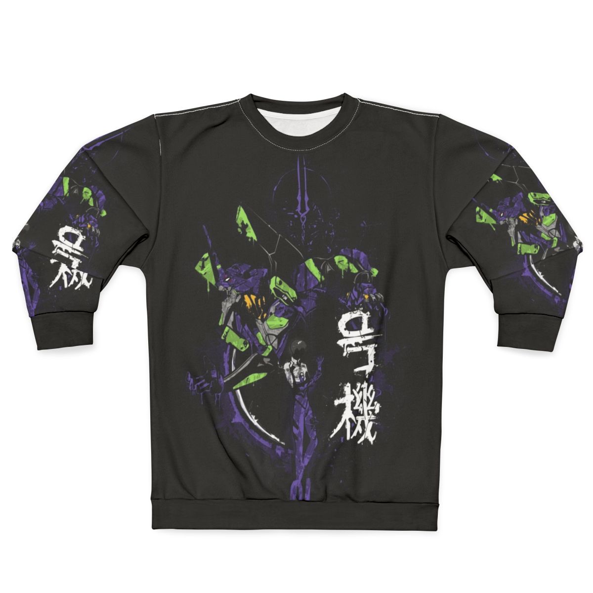 Neon Genesis Evangelion Eva Unit 01 Graffiti Style Sweatshirt