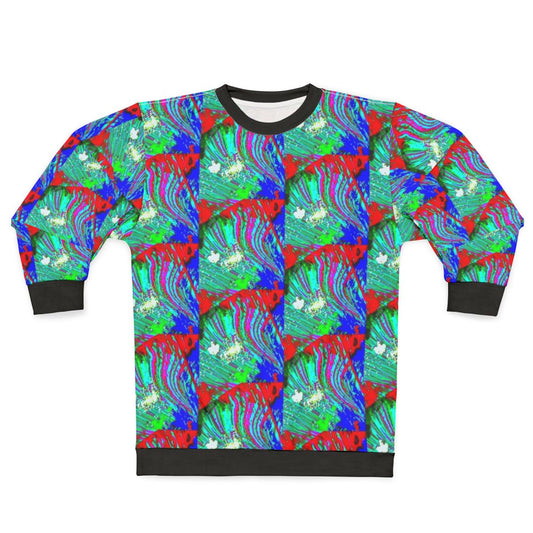 Iridescent pixelated everglades pacifist sweatshirt