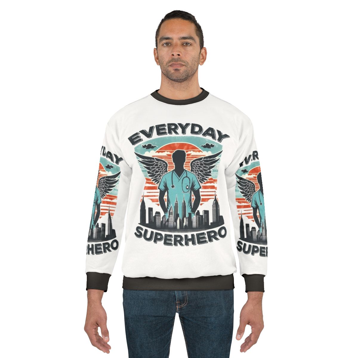 Superhero male nurse sweatshirt