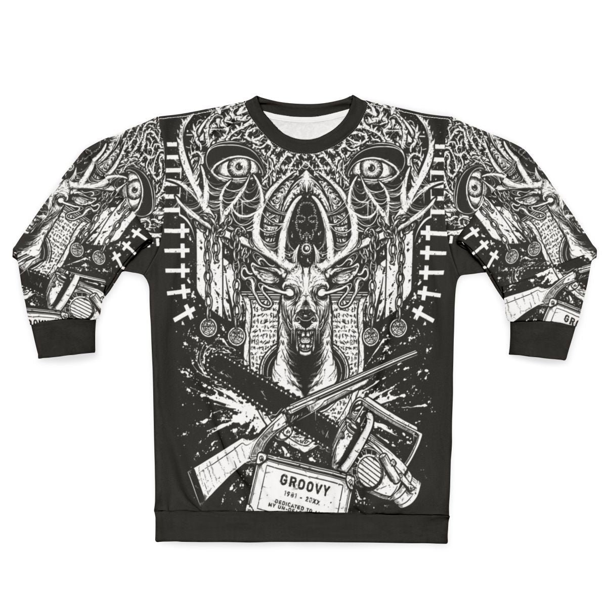 Evil Dead Ash Williams Groovy Silhouette Sweatshirt