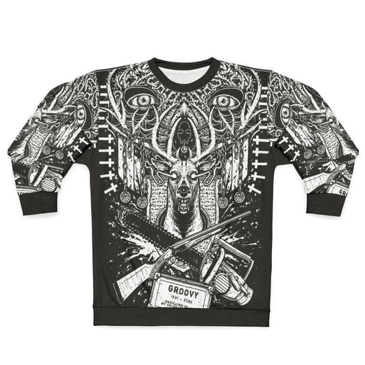 Evil Dead Ash Williams Groovy Silhouette Sweatshirt