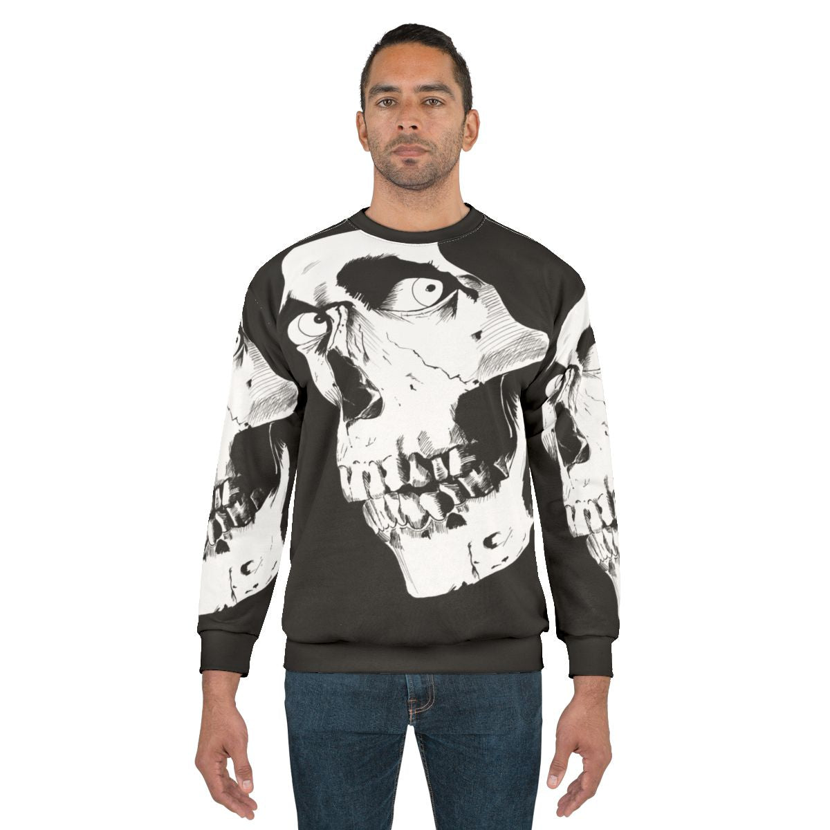 Evil Dead Skull Sweatshirt with Ash Williams Graphic