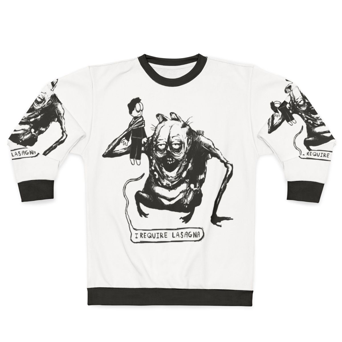 Evil Lasagna Horror Sweatshirt