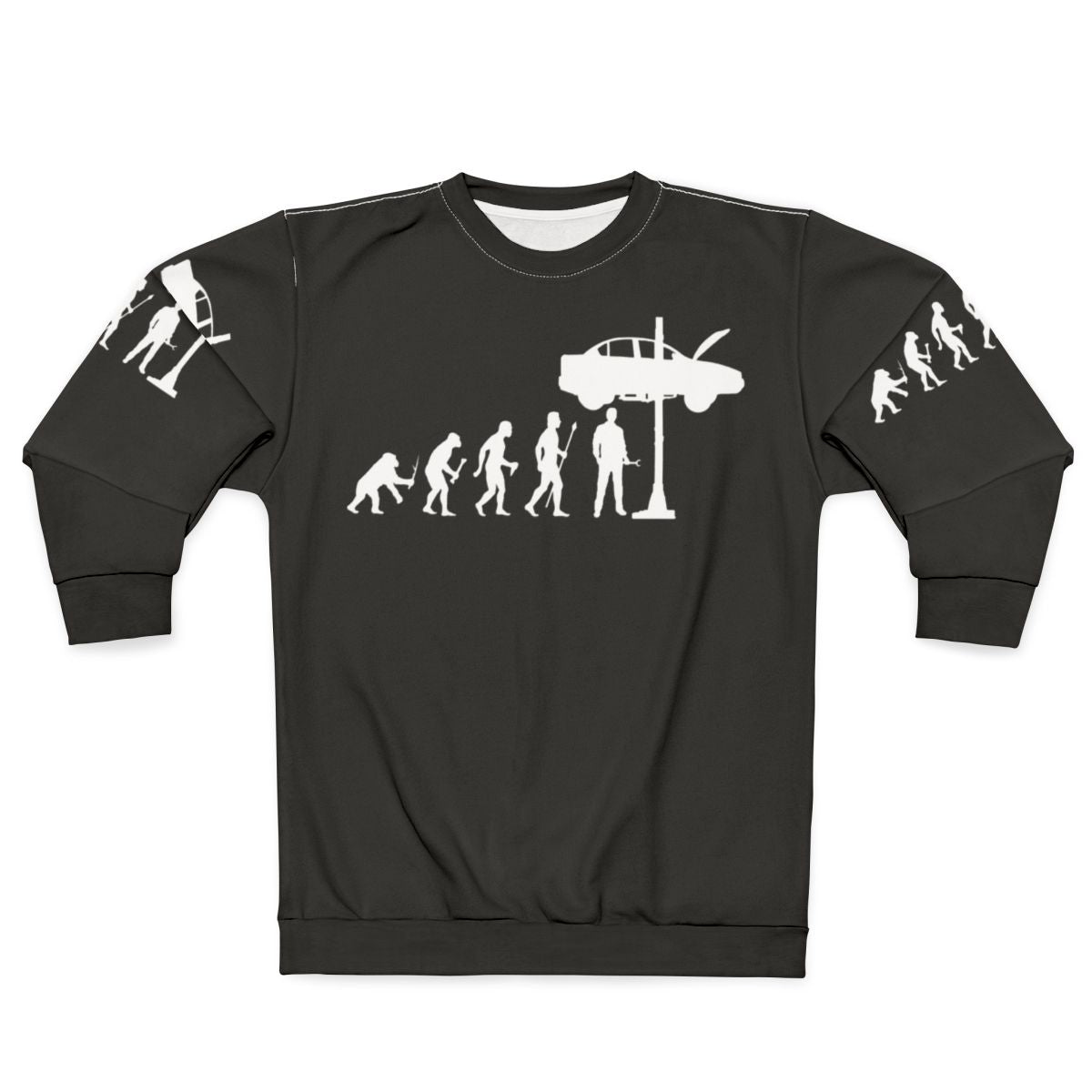 Evolution of man and mechanic funny sweatshirt