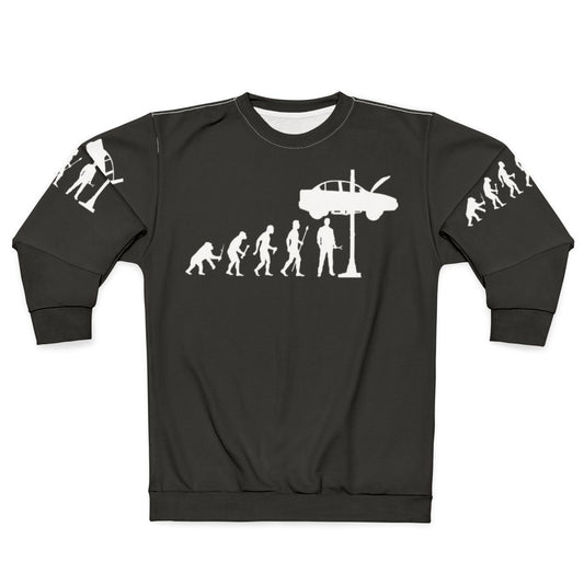 Evolution of man and mechanic funny sweatshirt