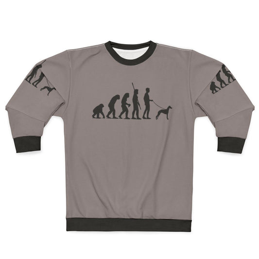 Evolution of Man Sweatshirt for Whippet, Greyhound, and Lurcher Lovers