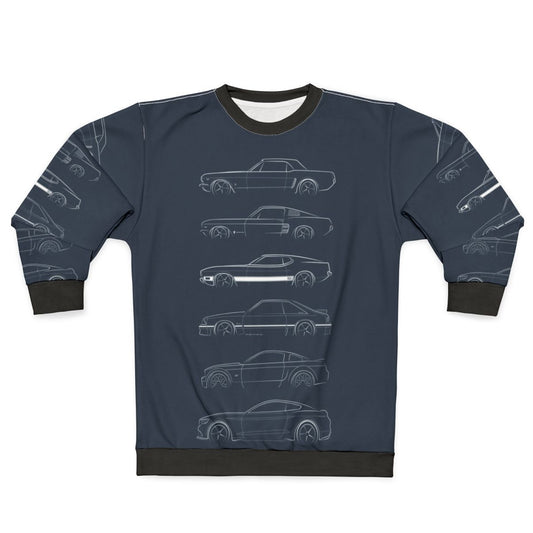 Evolution of the Ford Mustang Sweatshirt - Vintage Pony Car Graphic