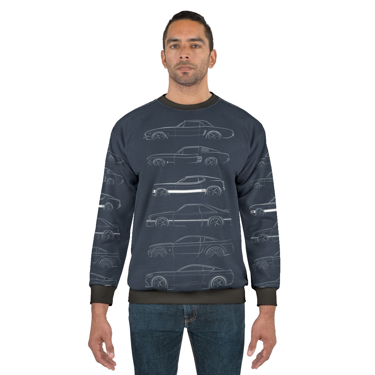 Evolution of the Ford Mustang Sweatshirt - Vintage Pony Car Graphic