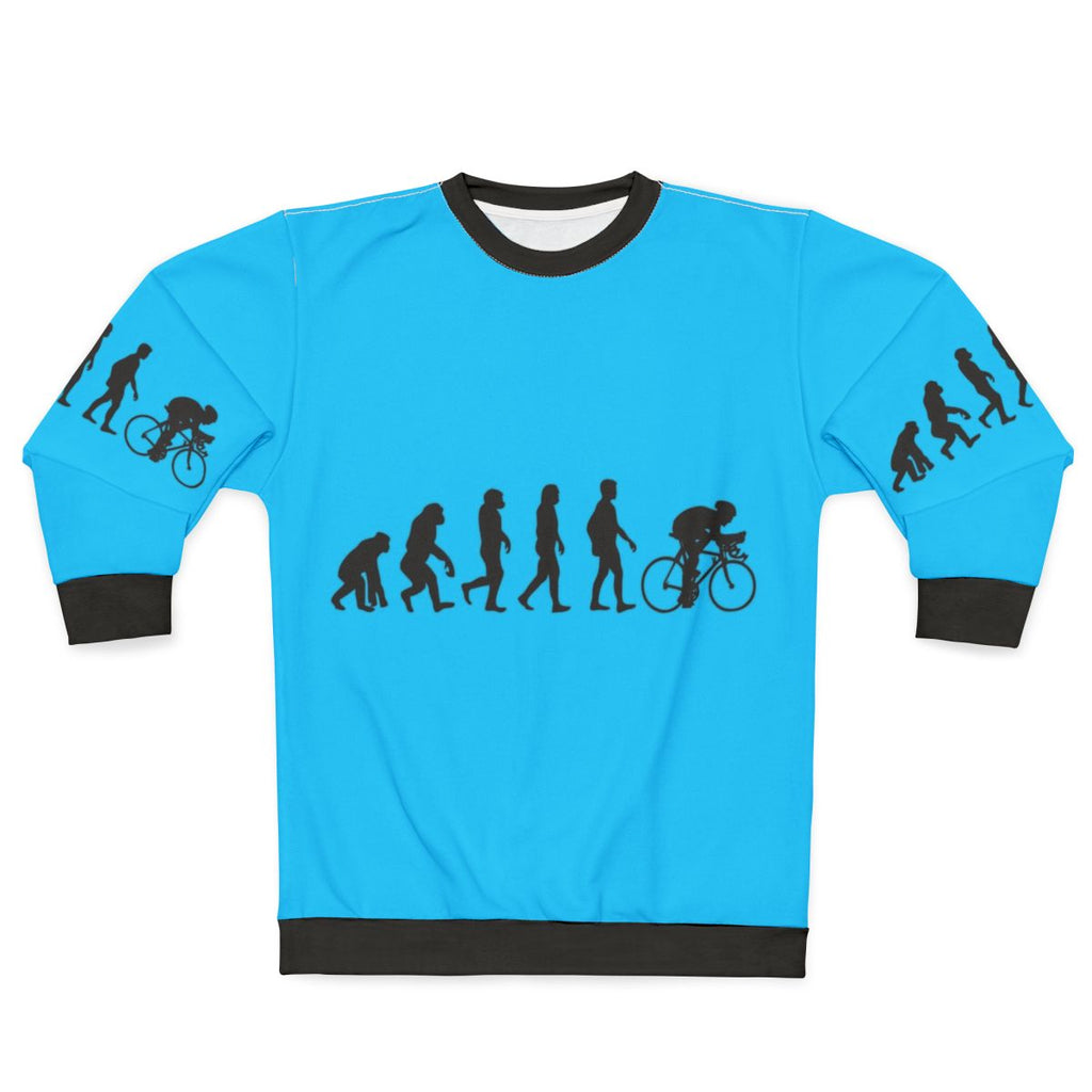 Evolve to Bike Sweatshirt - Cycling Darwin Theory Graphic