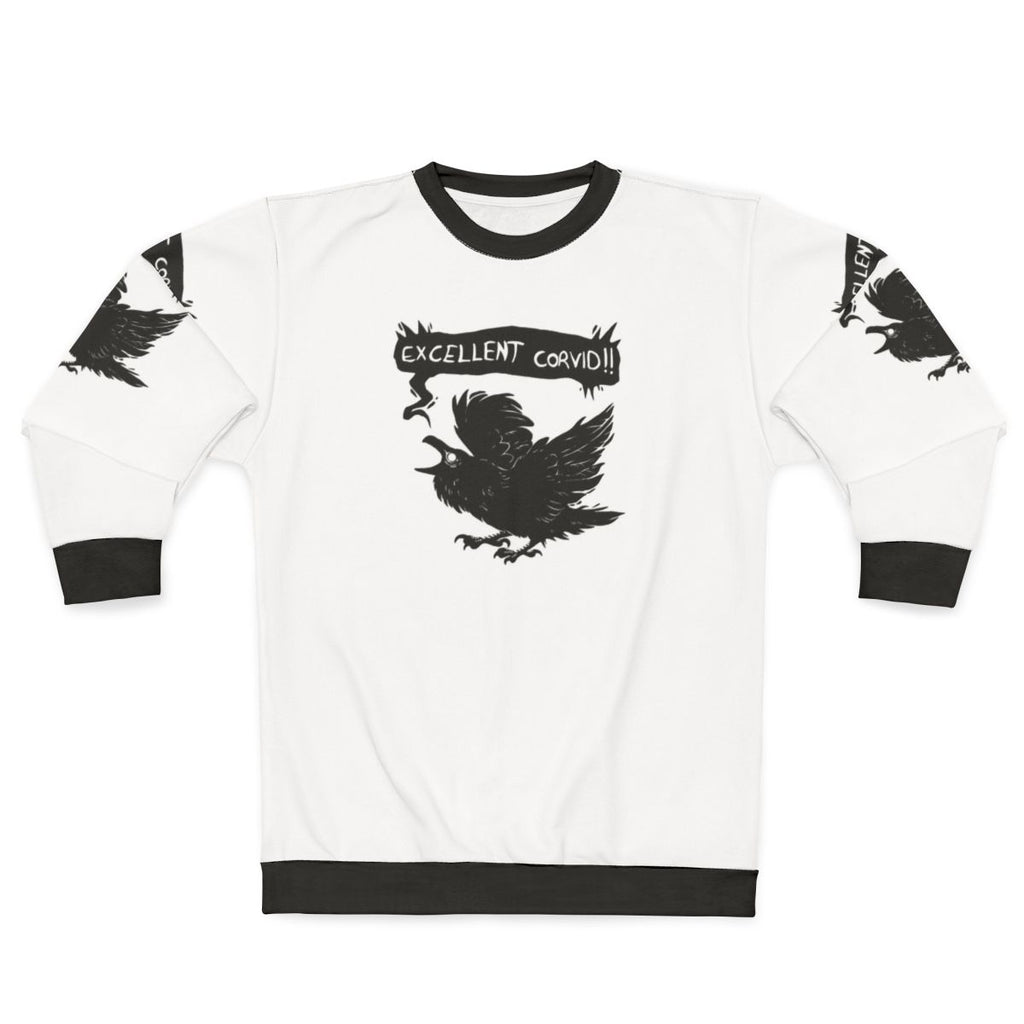 Corvid Sweatshirt - Spooky Bird Graphic