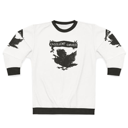 Corvid Sweatshirt - Spooky Bird Graphic