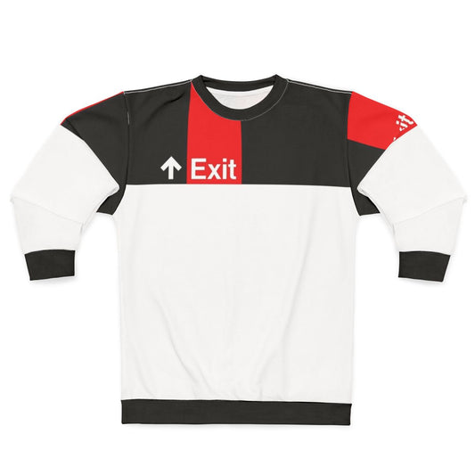Exit Sweatshirt featuring iconic New York City public transit design