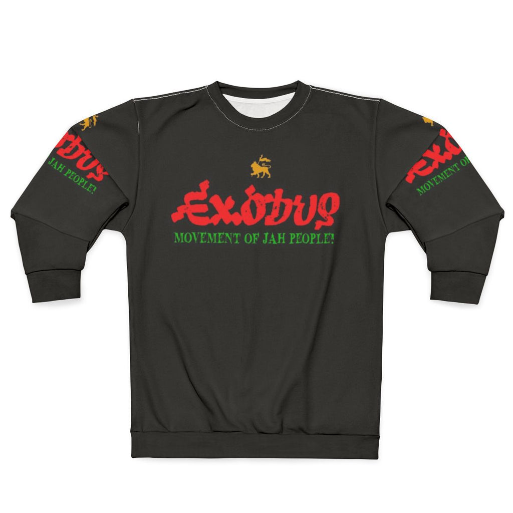 Exodus Rasta Sweatshirt with Reggae Music Symbols