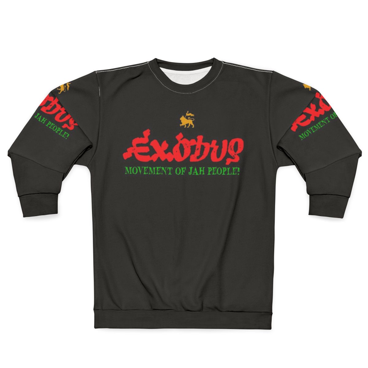 Exodus Rasta Sweatshirt with Reggae Music Symbols