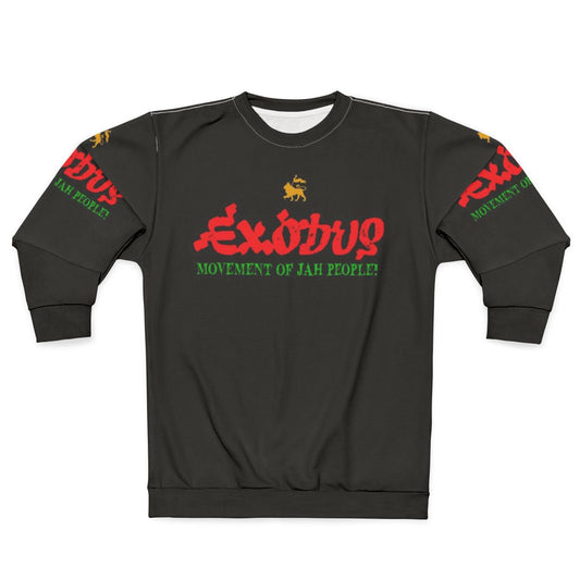Exodus Rasta Sweatshirt with Reggae Music Symbols