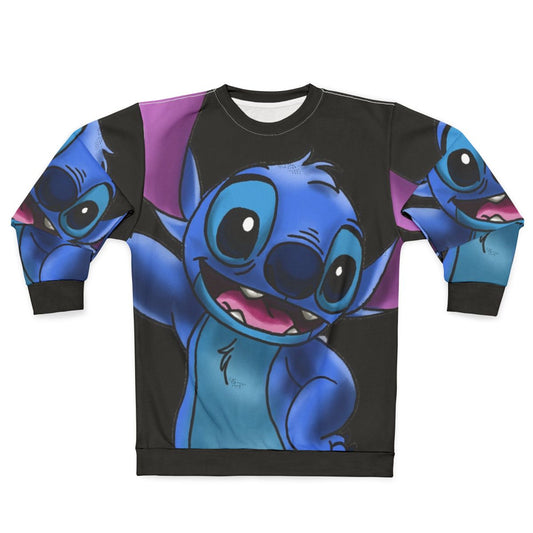 Stitch Experiment 626 Zoomed In Sci-Fi Disney Sweatshirt