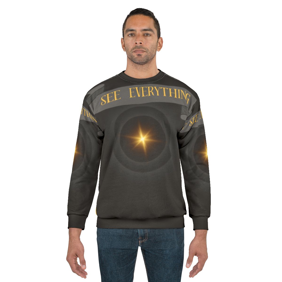 Eye print graphic sweatshirt