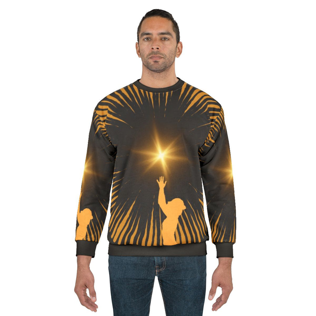 Eye sweatshirt with trendy eye pattern